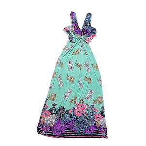 Floral Print Midi Dress - Multicolor